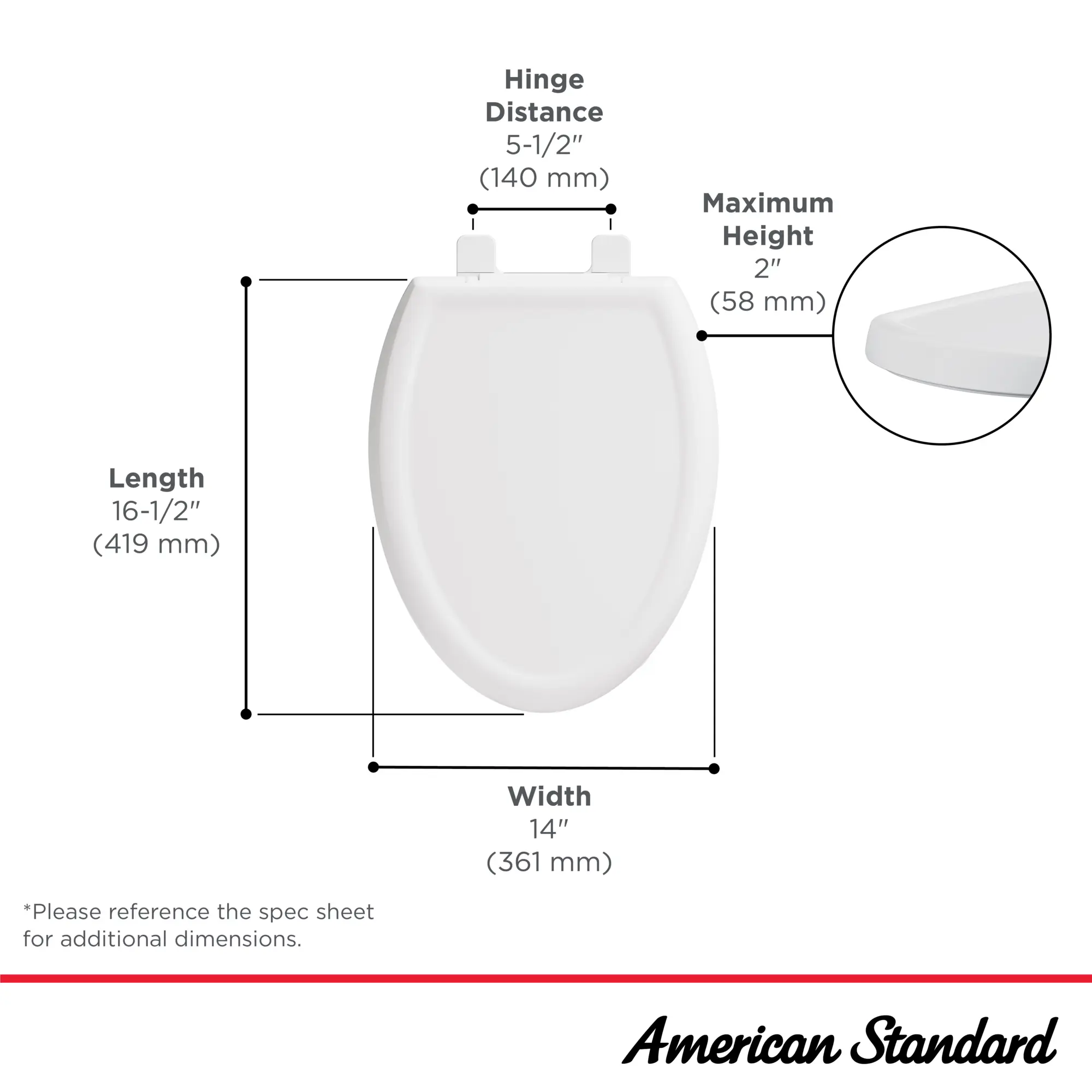 Cadet 3 Slow-Close Round Front Toilet Seat - Image 7