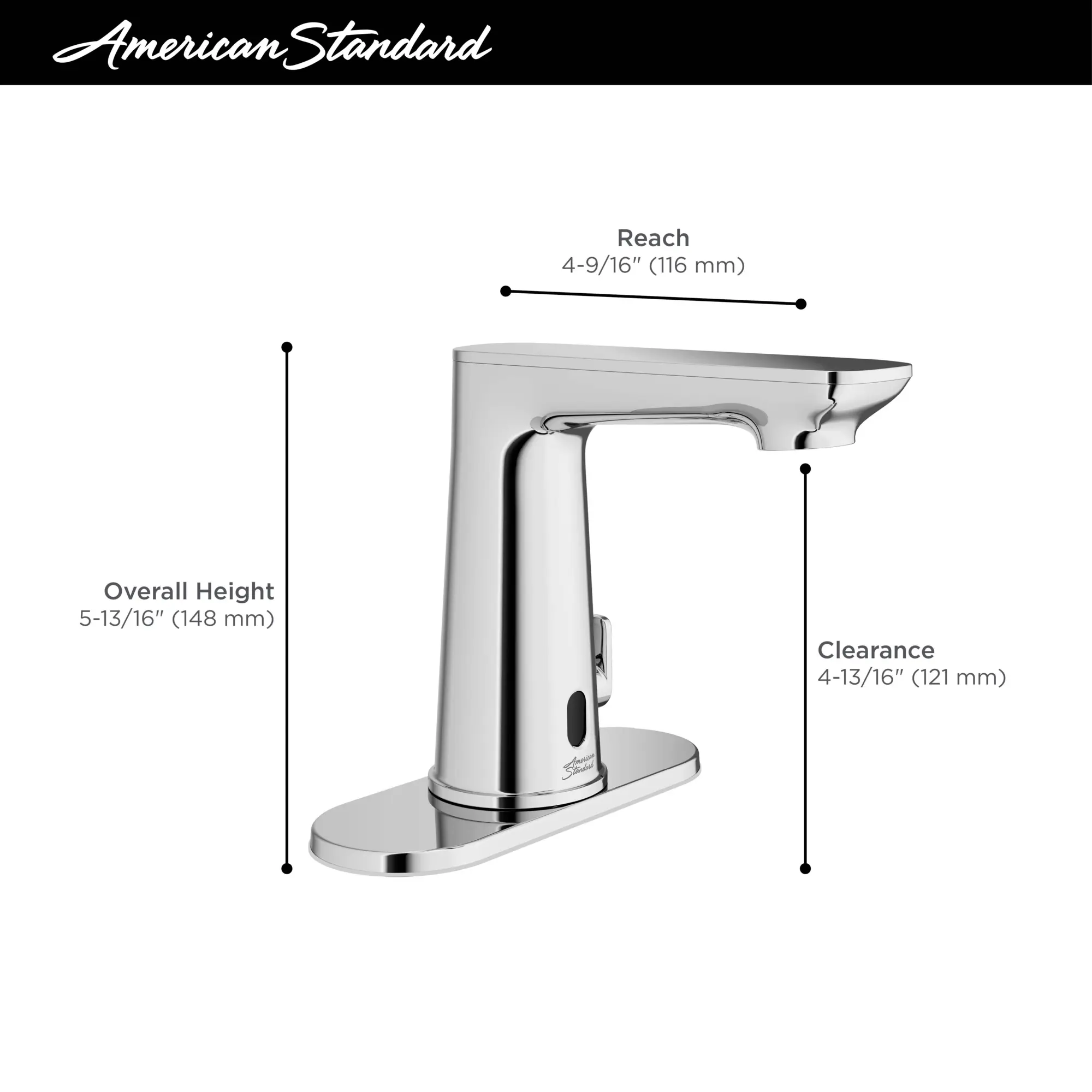 Clean IR Touchless Faucet, Battery-Powered with Above-Deck Mixing, 0.5 gpm/1.9 Lpm - Image 7