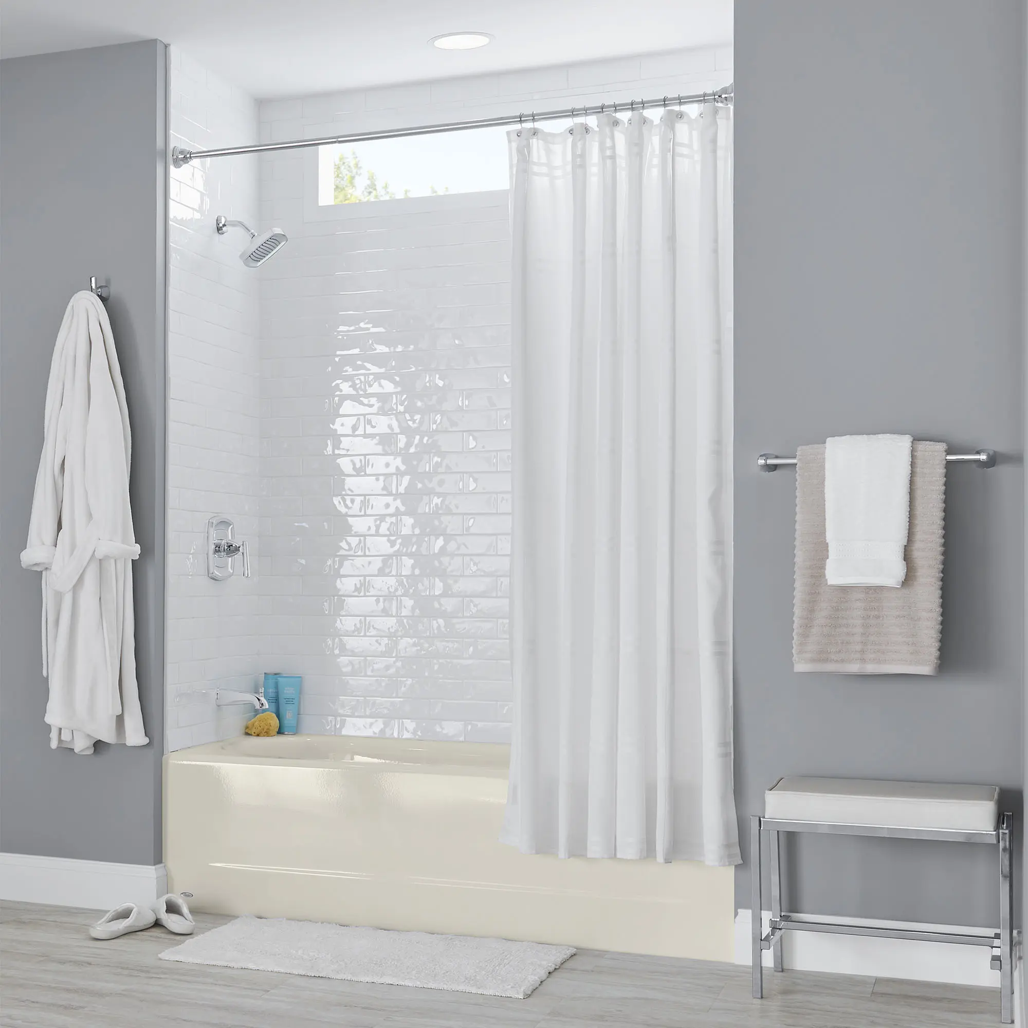 Princeton® Americast® 60 x 34-Inch Integral Apron Bathtub Above Floor Rough Left-Hand Outlet with Luxury Ledge - Image 7