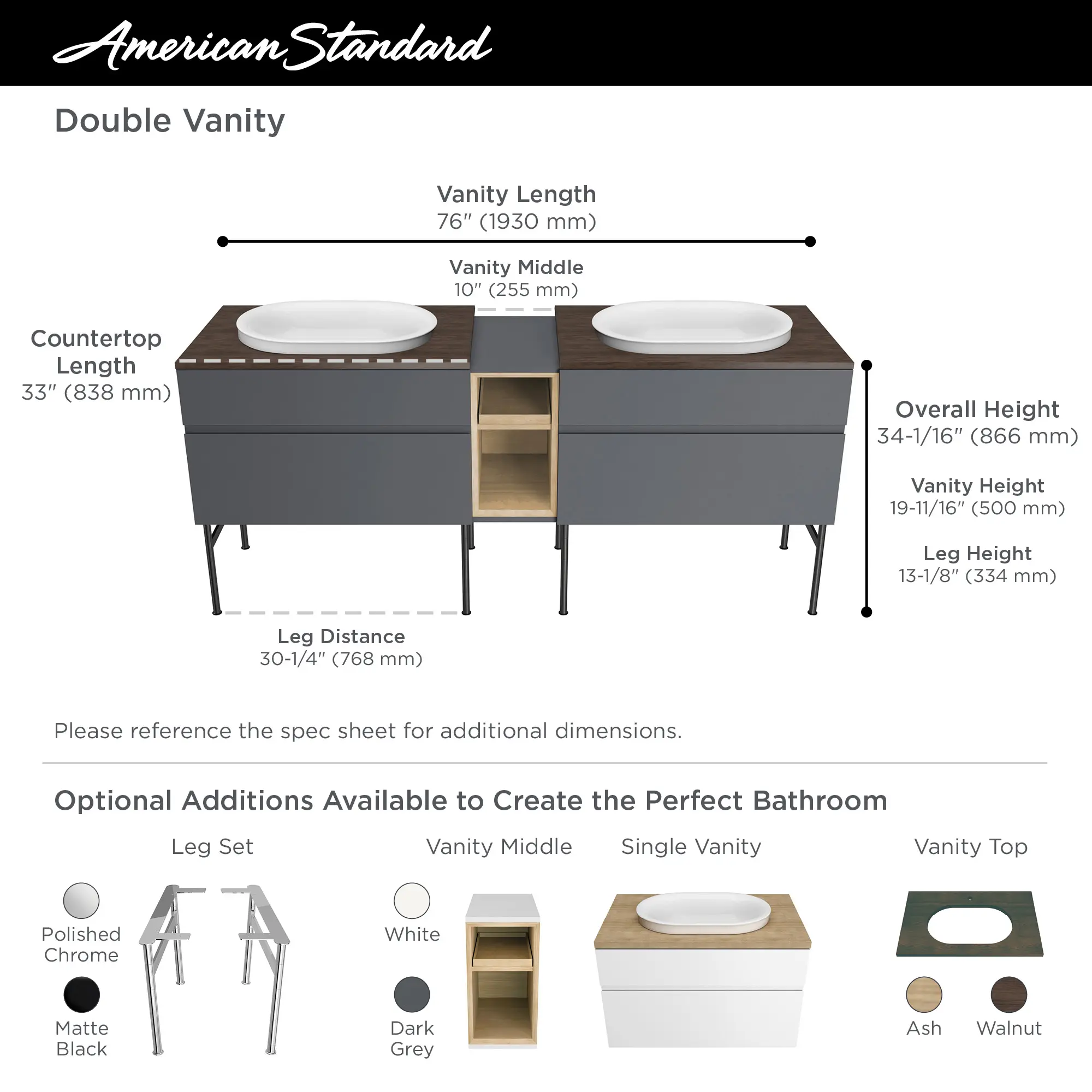 Studio® S Above Counter Sink Top with Center Hole Only - Image 40